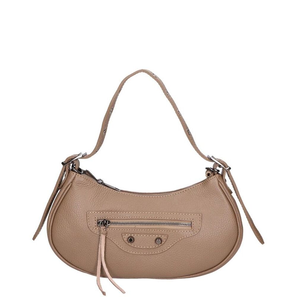 Chiara Ferretti Leather Shoulder Bag, Brown